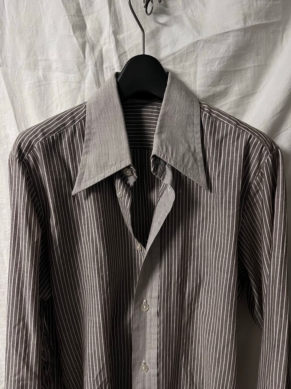 Vintage Stripe Wide Collar Shirt 상품이미지2