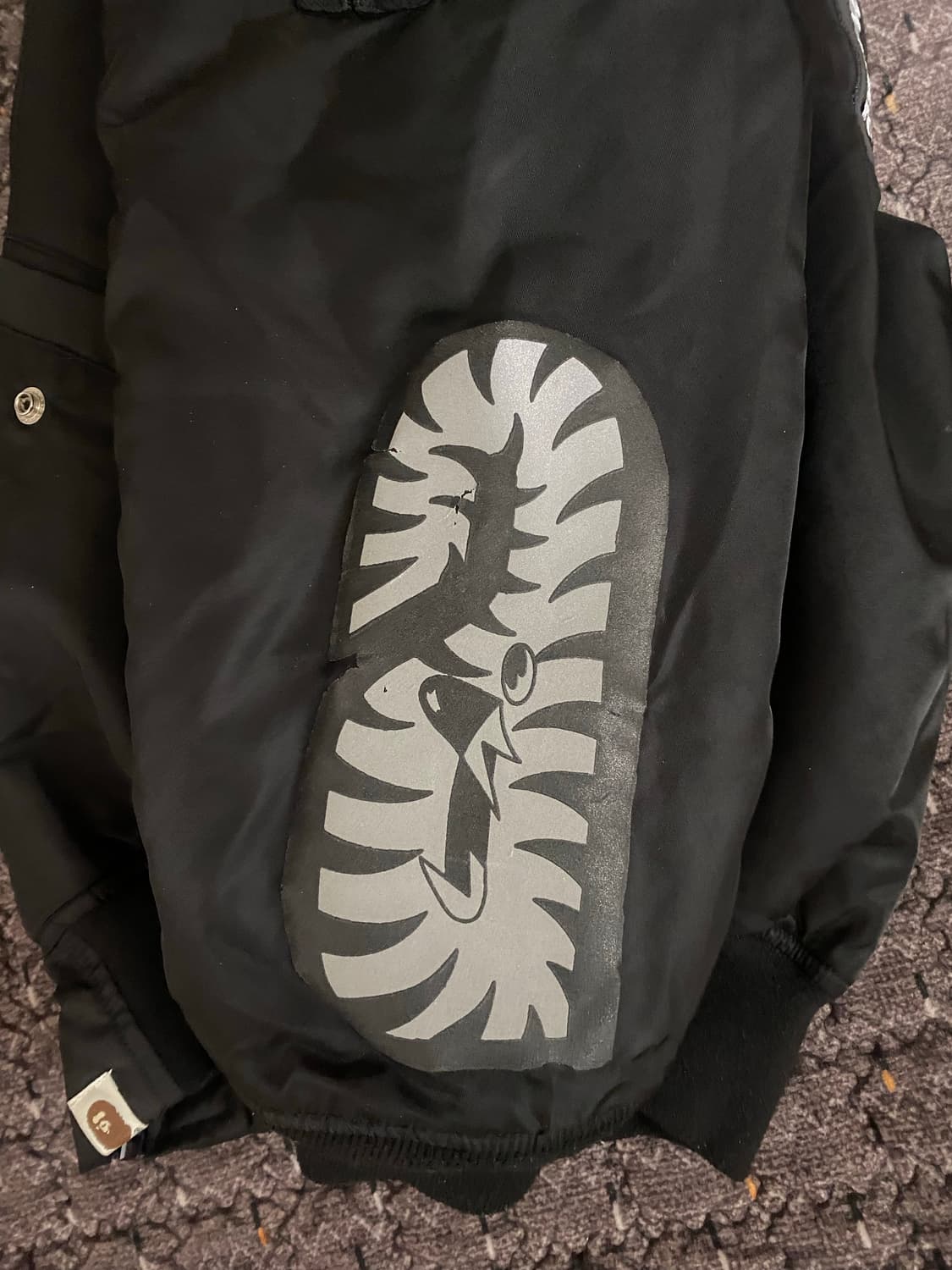 베이프 BAPE 블랙 샤크 항공점퍼 XXL 상품이미지6