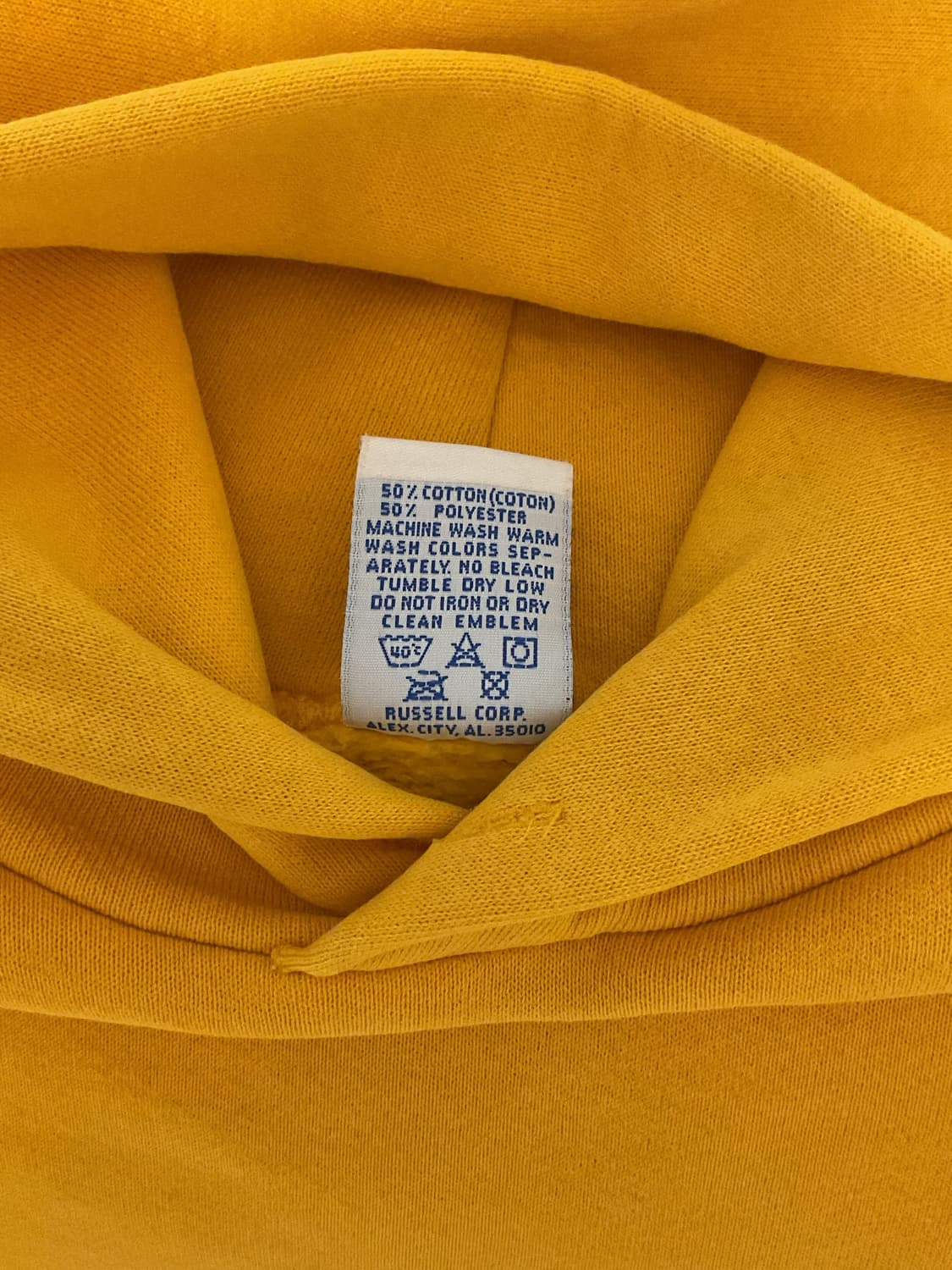 90s Russell yellow hoodie 상품이미지4