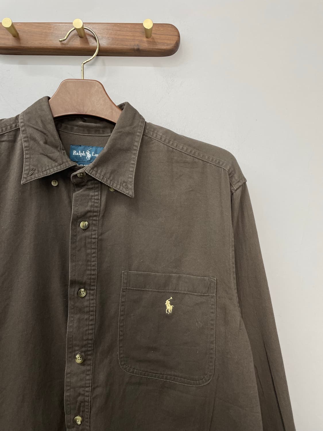 폴로 랄프로렌 브라운 솔리드 셔츠 H1108 상품이미지3