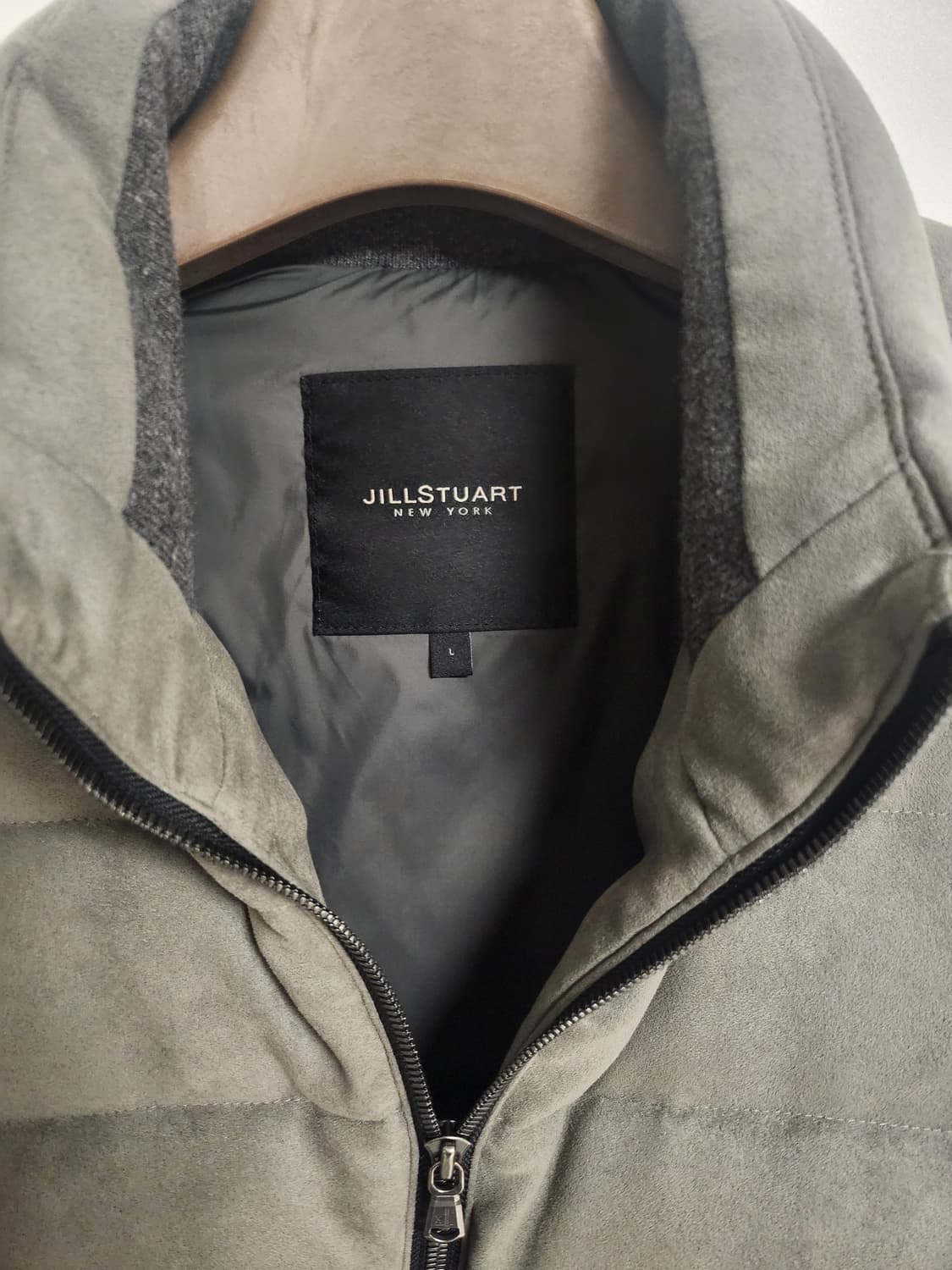 질스튜어트 매그넘 스웨이드 니트 구스패딩 L 상품이미지2