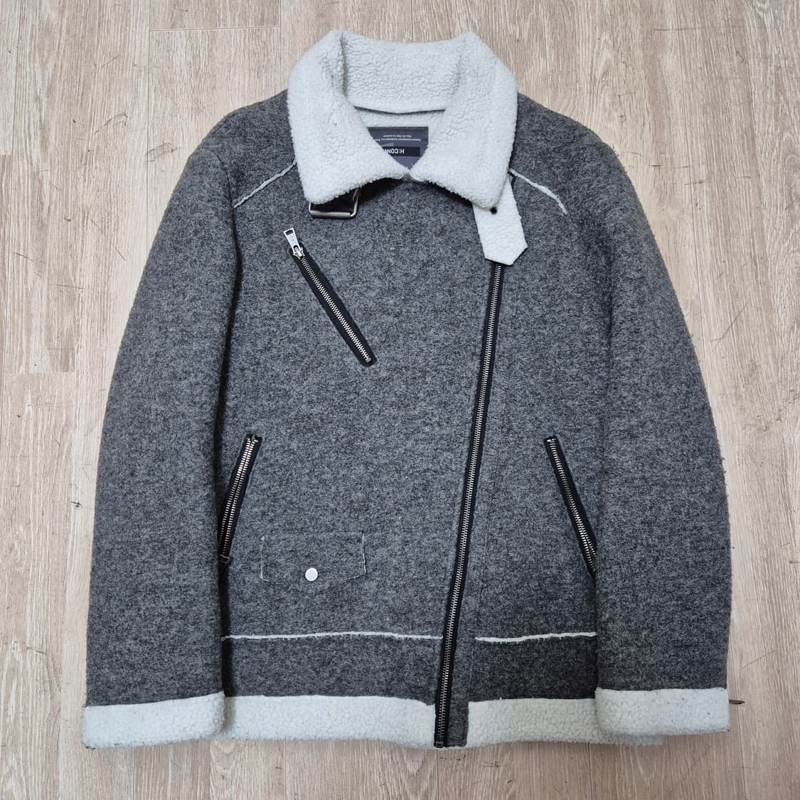 에이치커넥트 클래식 양털 무스탕 자켓 상품이미지1