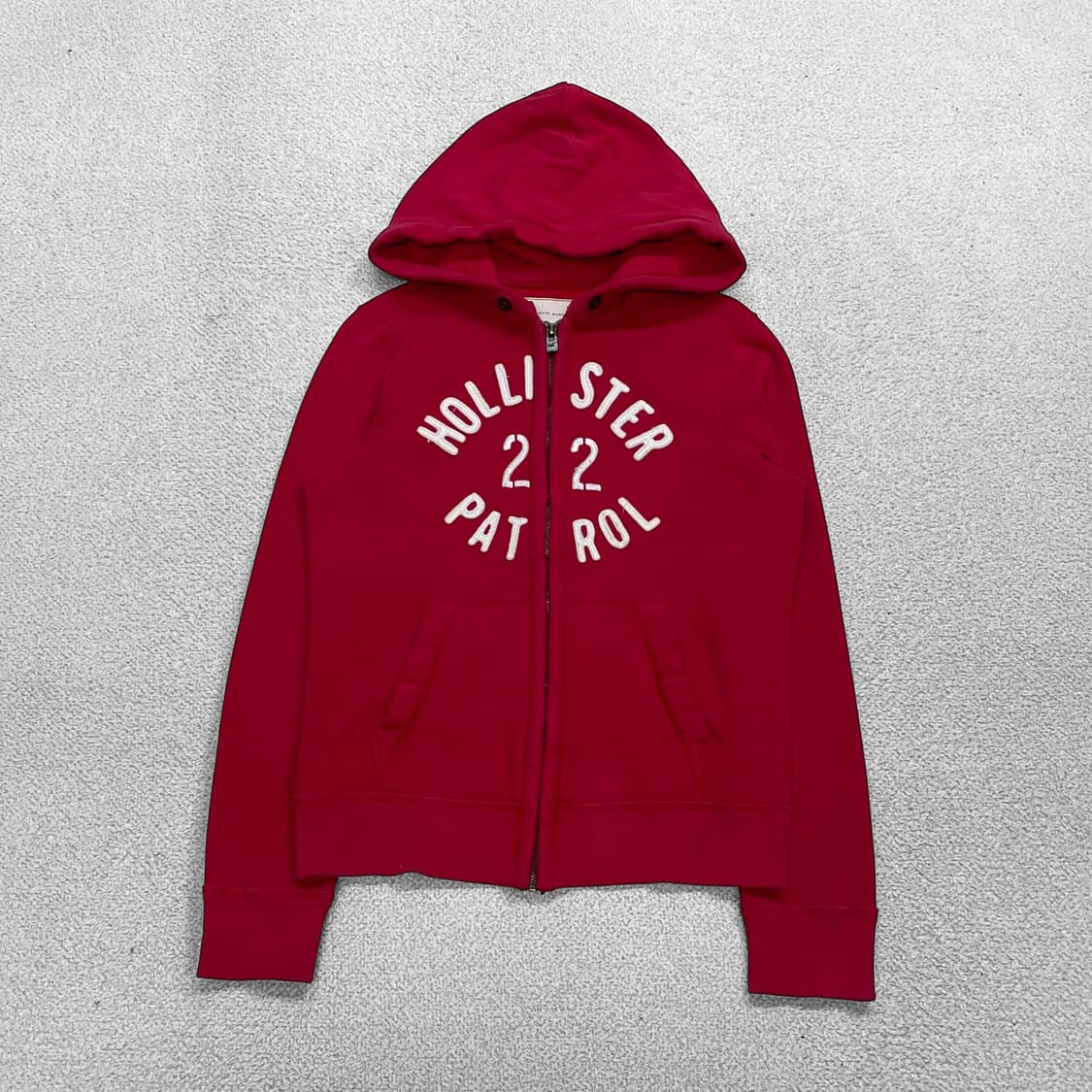 홀리스터 아치 로고 후드집업 레드 상품이미지2