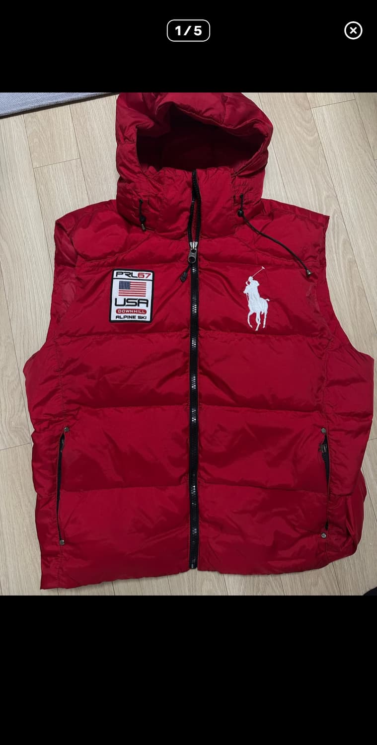 폴로 빅포니 성조기 패딩조끼 상품이미지1