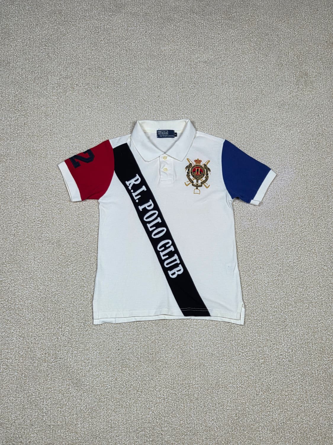 [폴로 랄프로렌] RL 폴로 클럽 사선 배색 카라 티셔츠 | S00070 상품이미지1