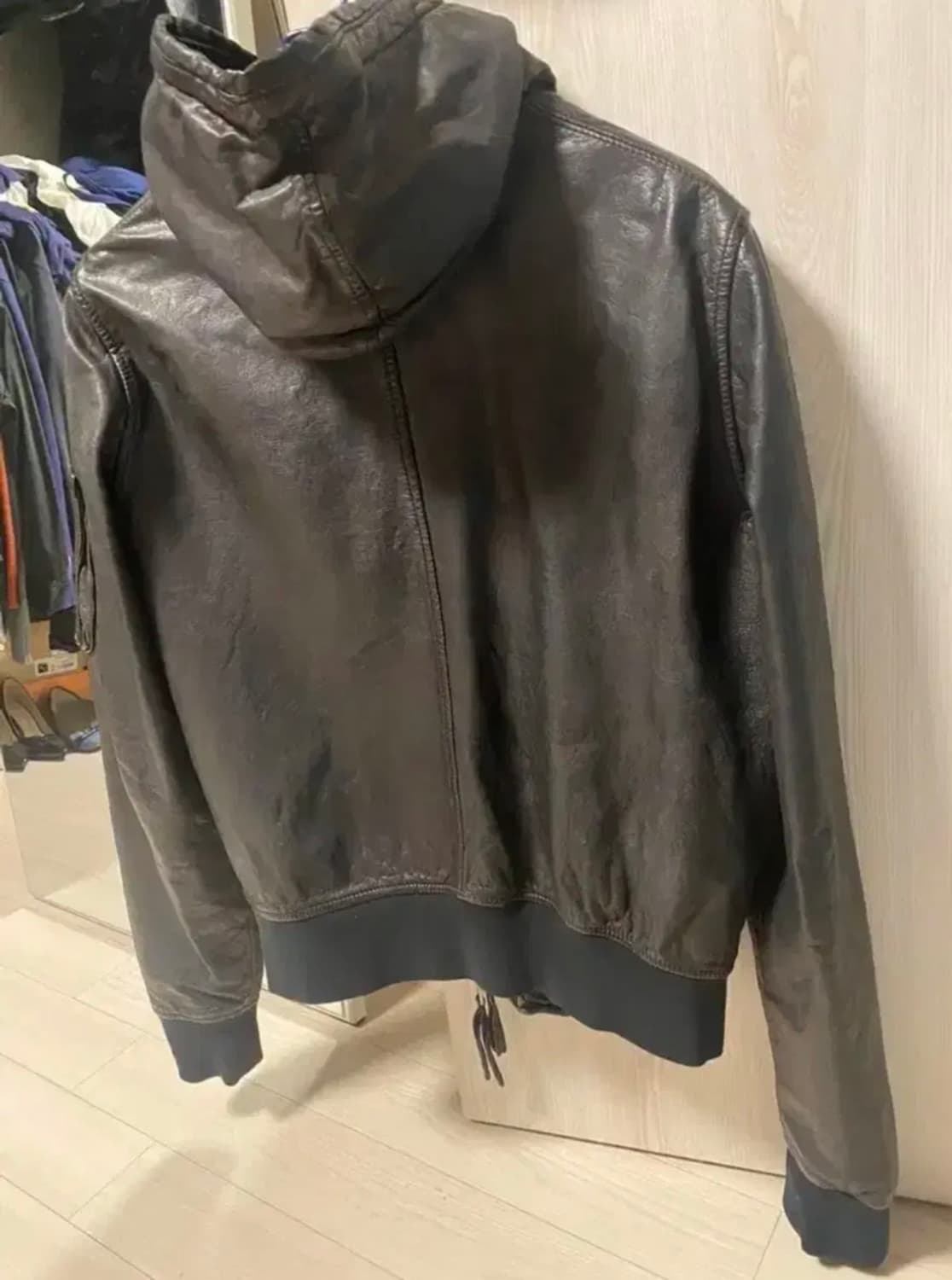 가죽 후드자켓 상품이미지2
