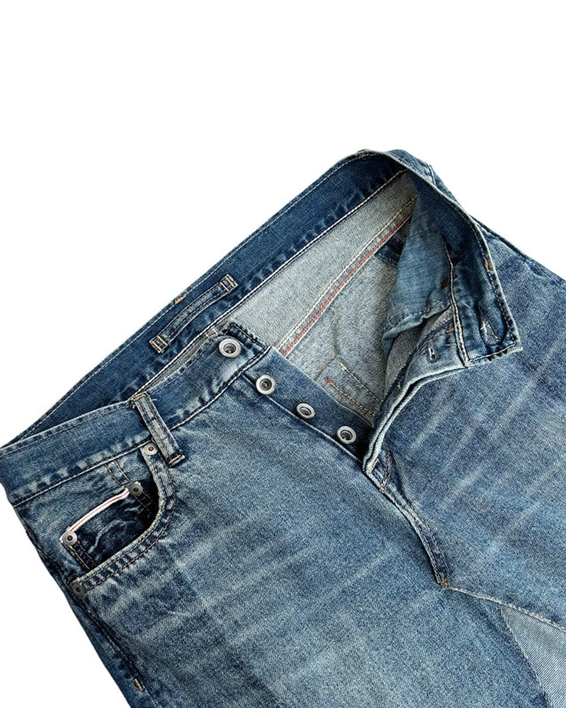 GOA NINMES 비대칭 컷 슬릿 롱 데님 스커트 상품이미지3