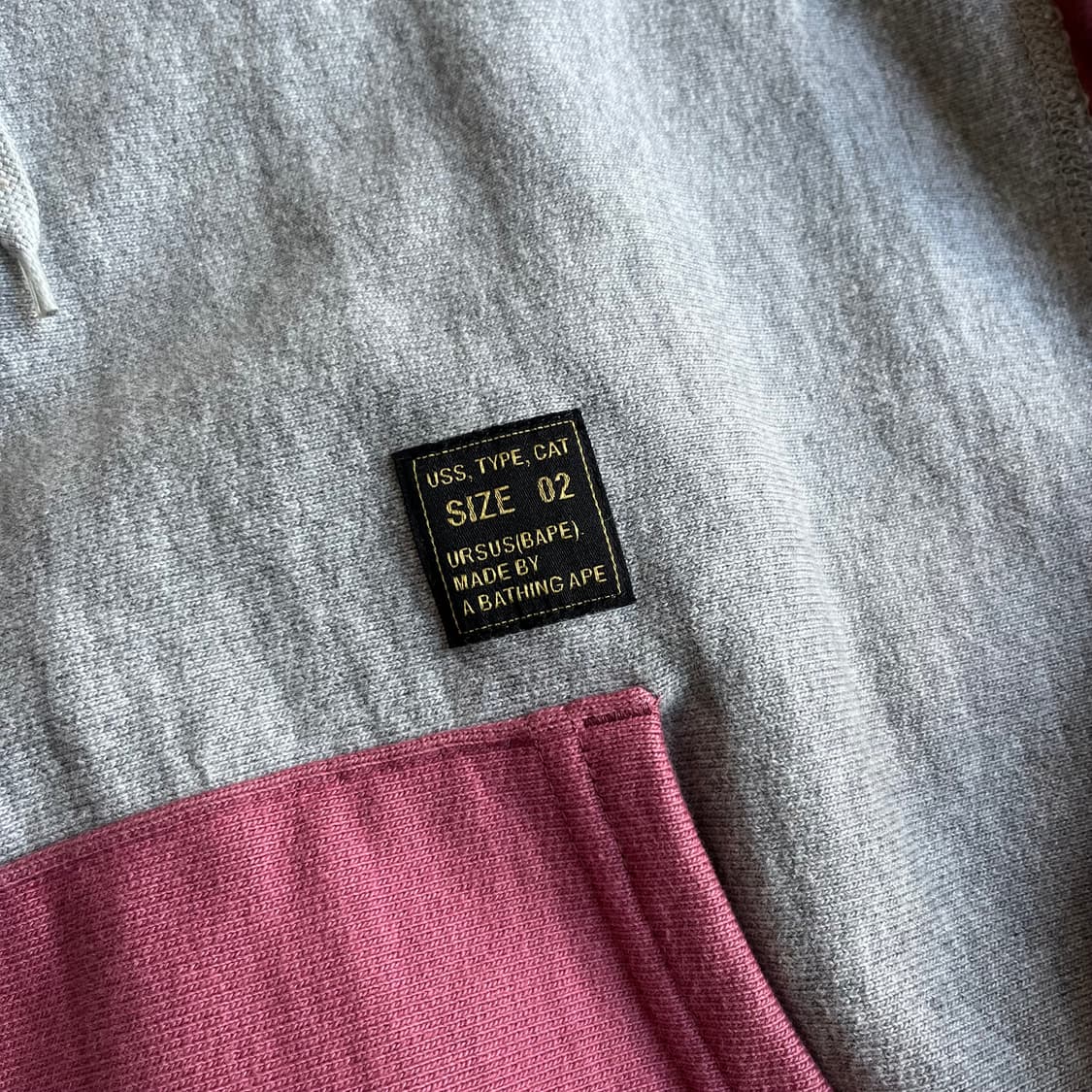 어서스 베이프 배색 쿼터집 와플 안감 후디 상품이미지3