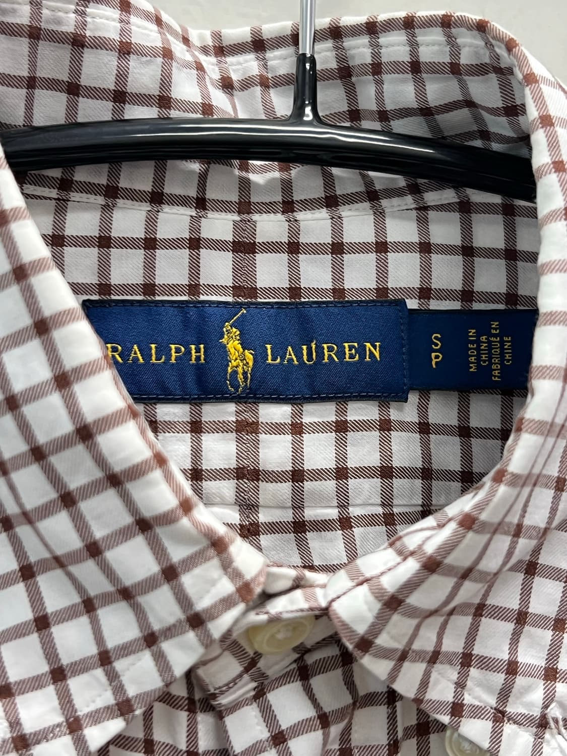 폴로랄프로렌 체크셔츠 화이트/브라운 상품이미지4