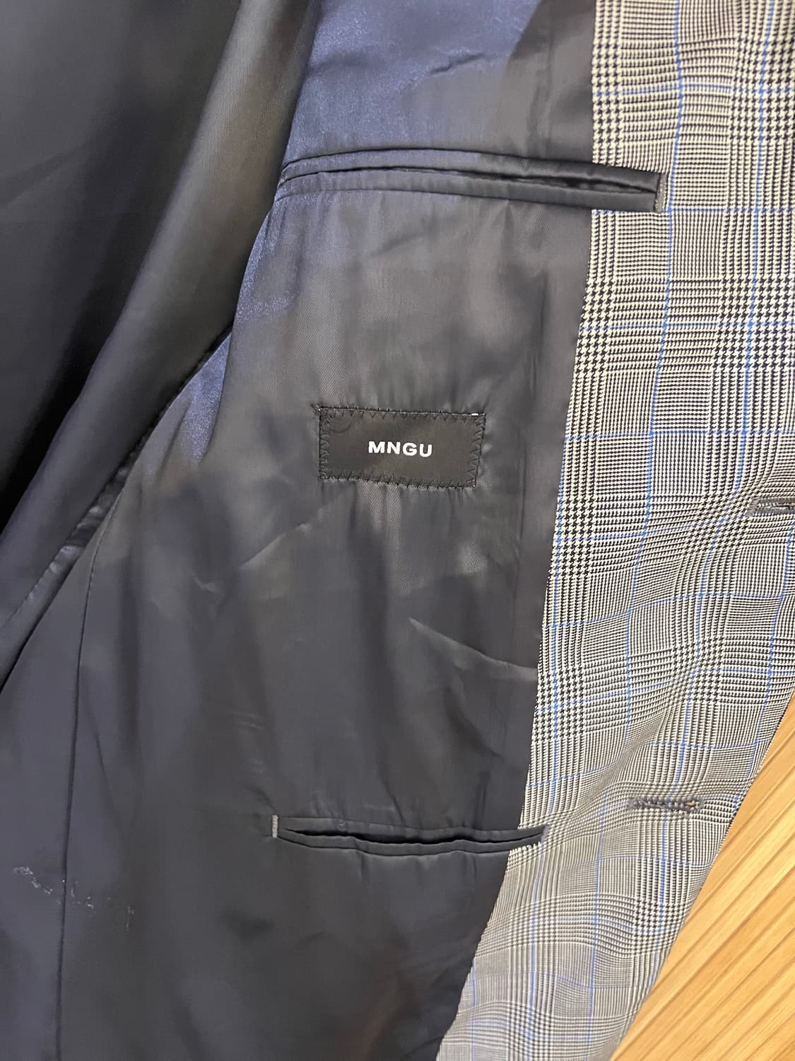 MNGU 체크 패턴 블레이저 자켓 판매 상품이미지7