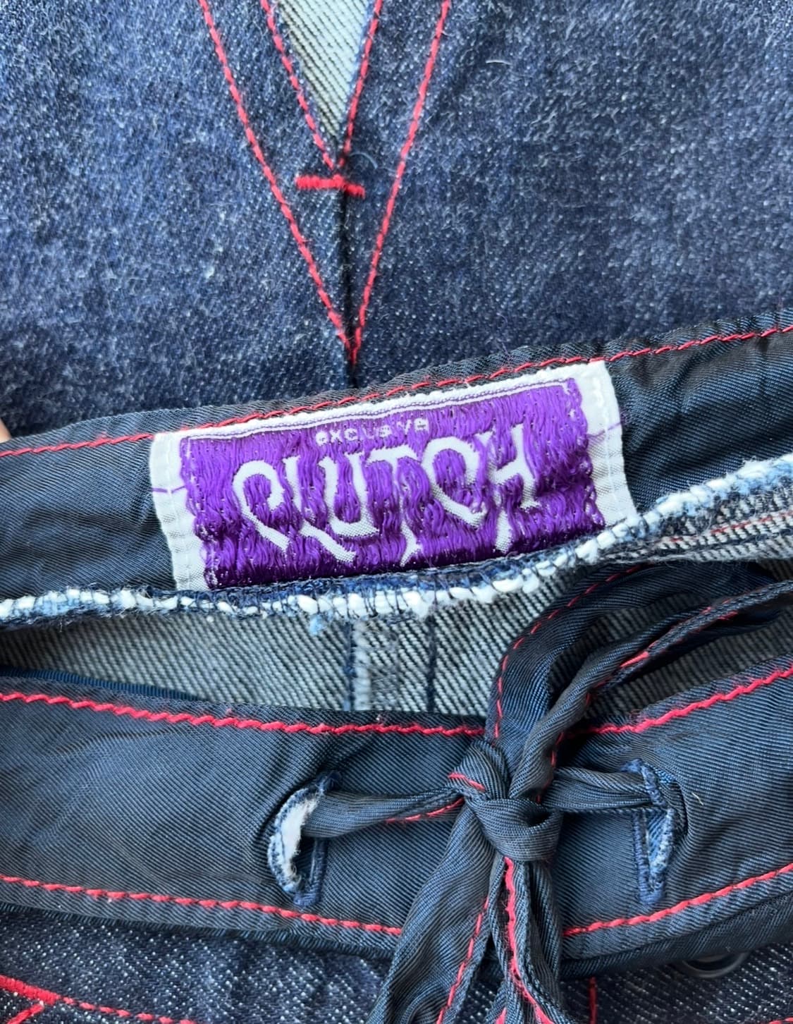 CLUTCH 레드 스티치 데님 스커트 상품이미지6