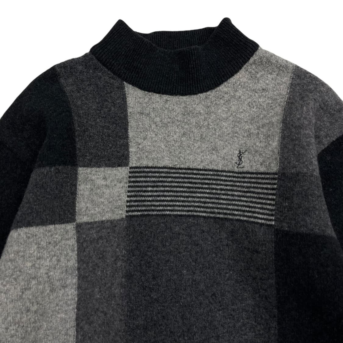 입생로랑 미니로고 차콜 폴라니트 100 상품이미지4