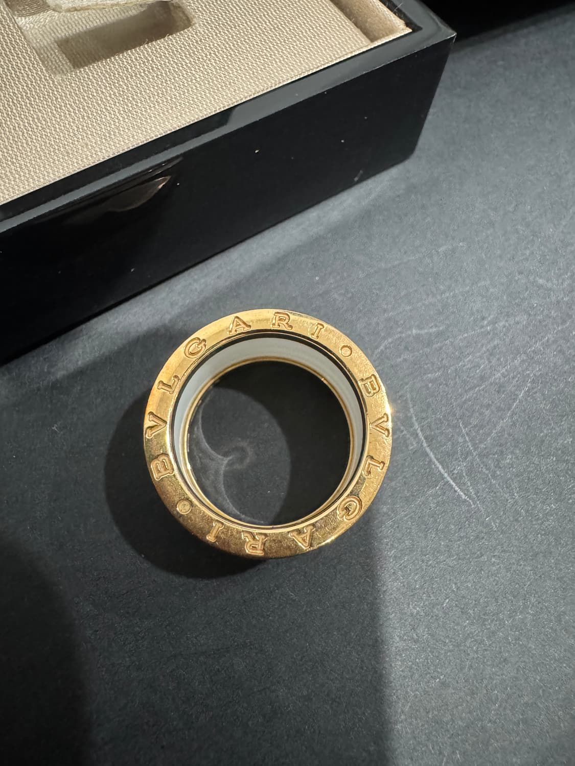 불가리 비제로원 로즈골드 화이트 세라믹 41밴드 링 54호 정품 상품이미지2