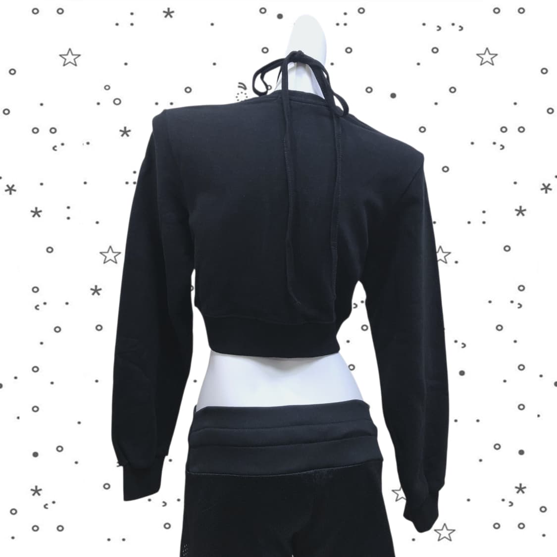 Not known 낫노잉 볼레로 레이어드 초커 맨투맨 블랙 27 상품이미지5