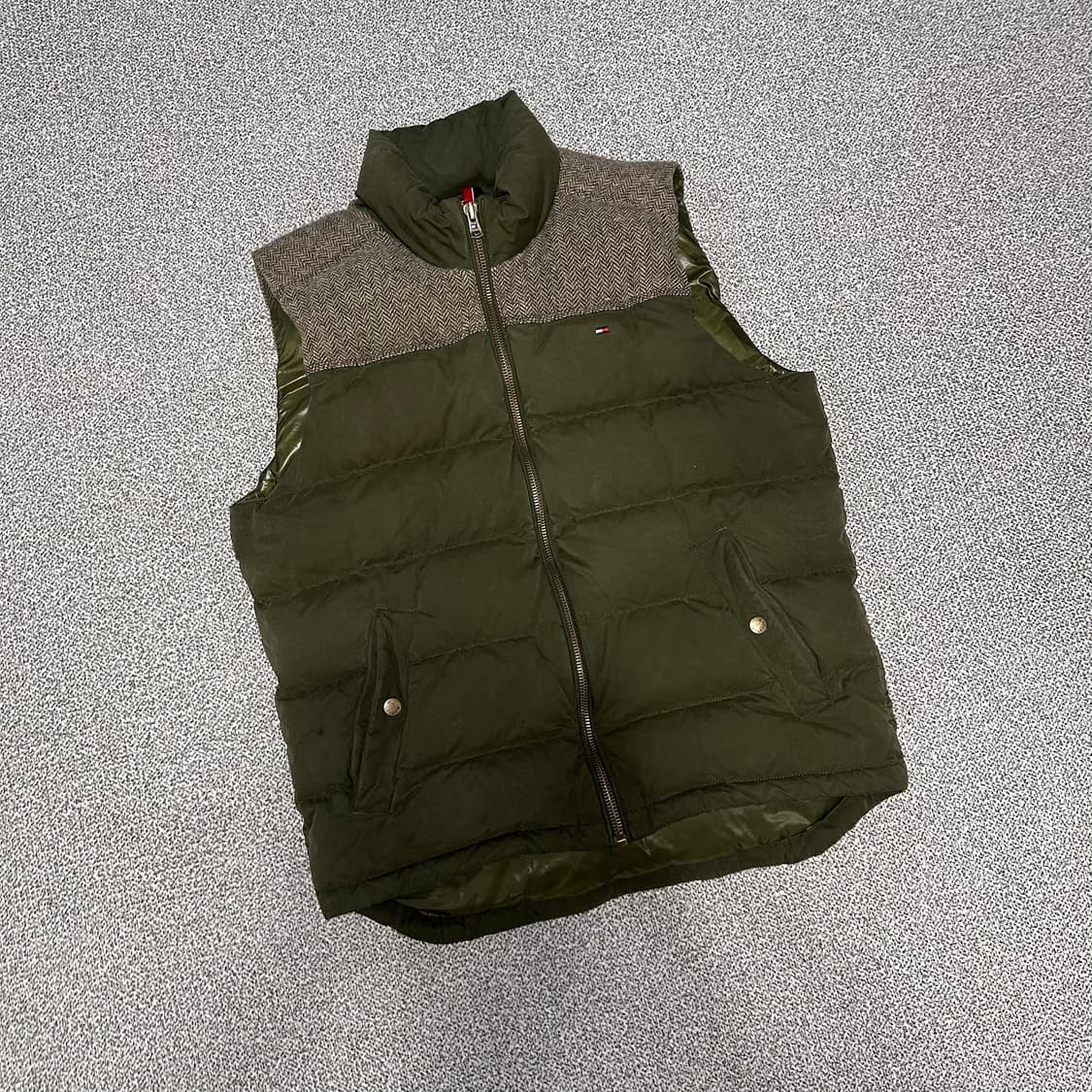타미힐피거 헤링본 패딩 조끼 상품이미지1