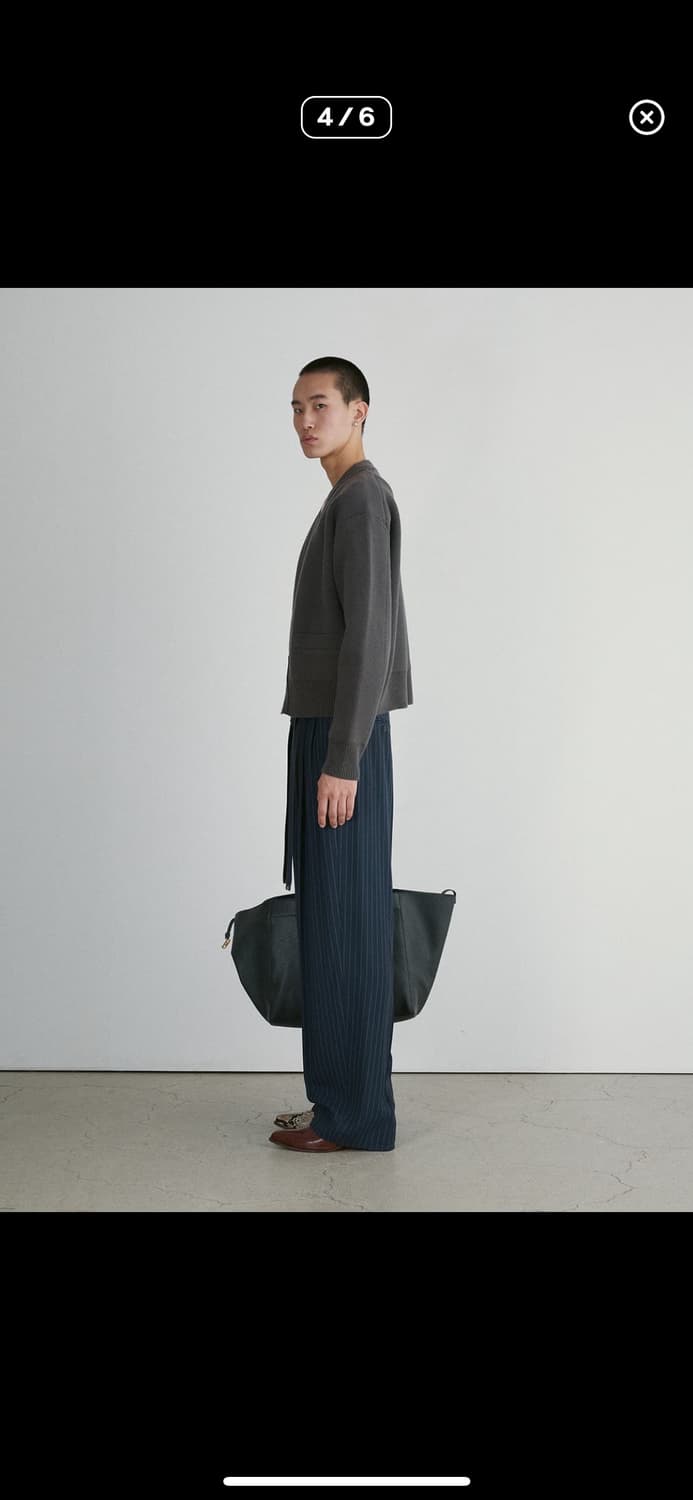 [S] 렉토 루스 컴팩트 니트 가디건 차콜 그레이 상품이미지4