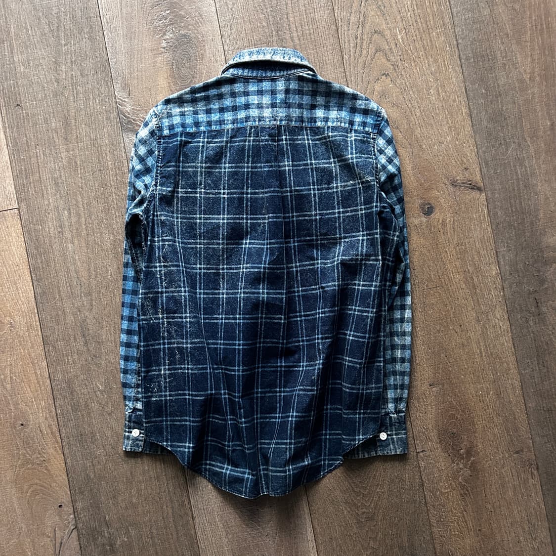 Washed Check Frill Detail Blouse 상품이미지9