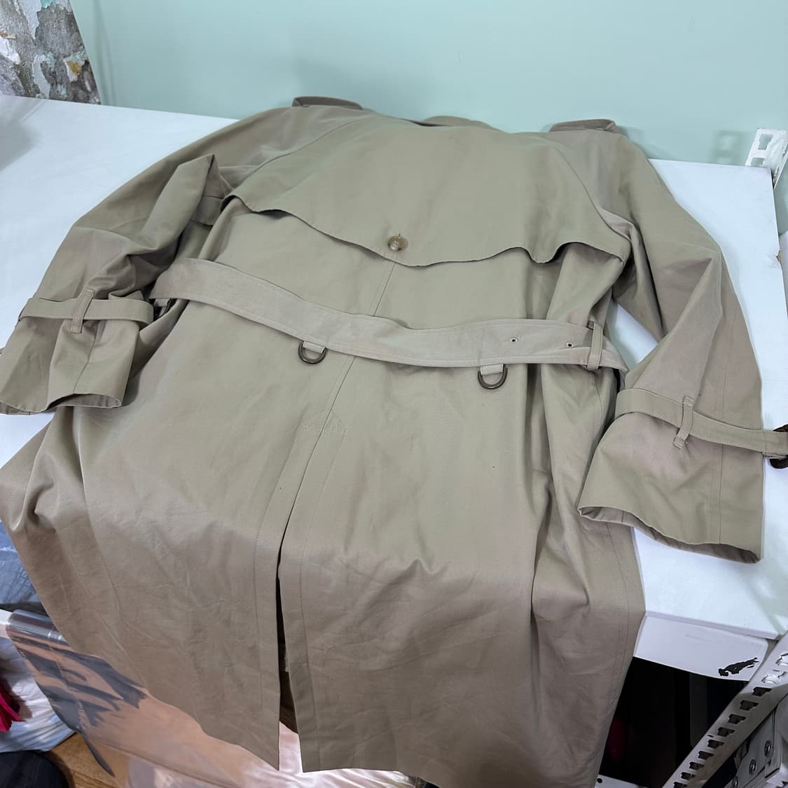 우먼L 닥스우먼 내피탈부착 베이지 더블 트렌치코트 상품이미지6