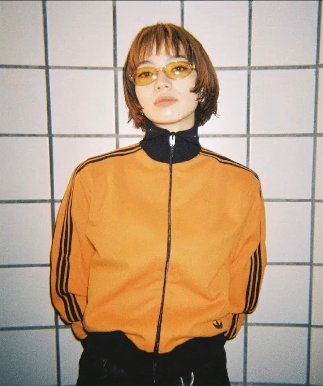 80's 아디다스 빈티지 서독제 고마츠 나나 져지 오렌지 상품이미지4