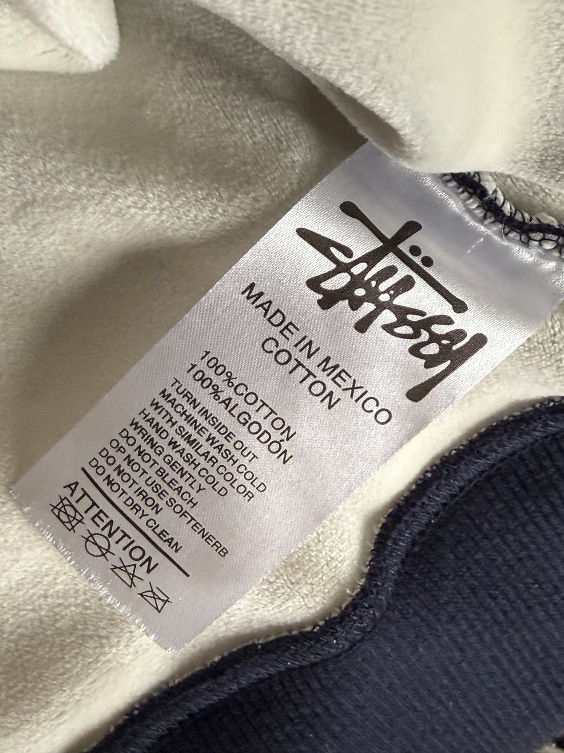 스투시 후드집업 m 네이비 상품이미지3