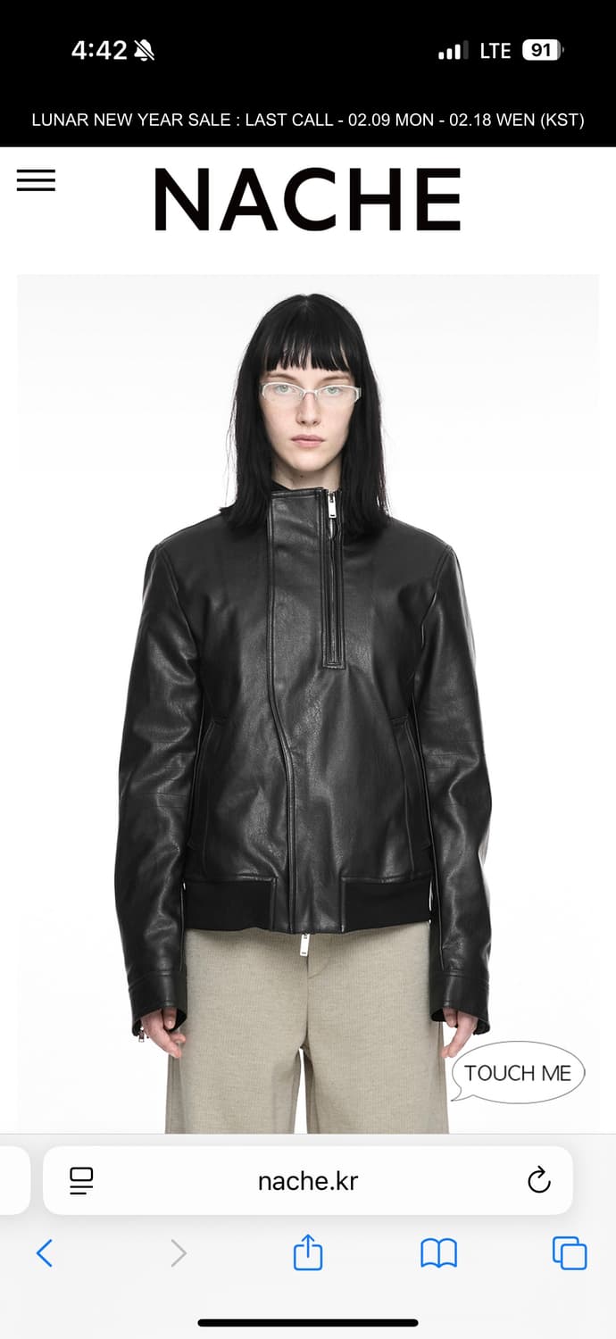 Nache LEATHER SHEARLING JACKET 상품이미지2