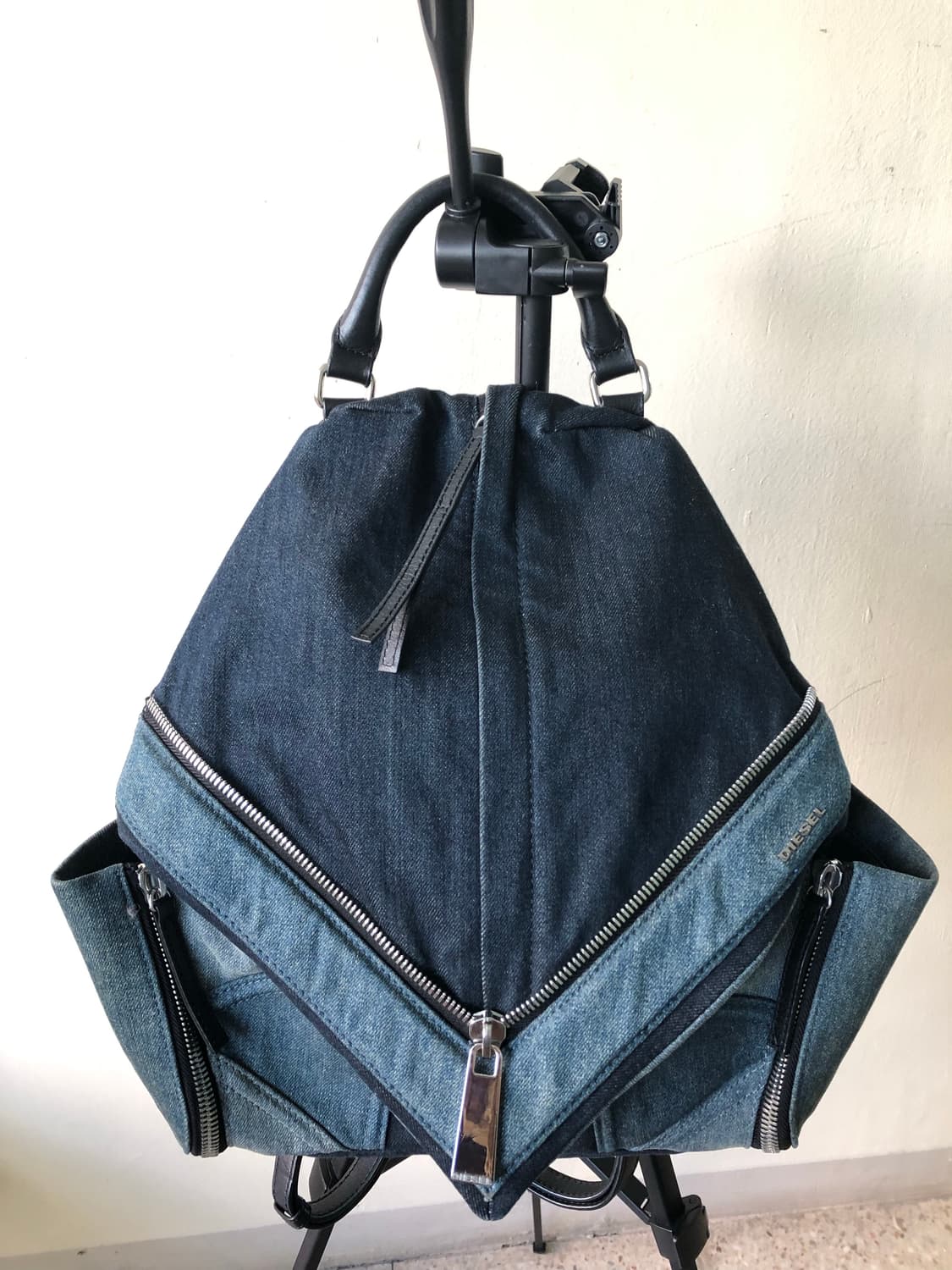 two-tone denim zip backpack / diesel 상품이미지4