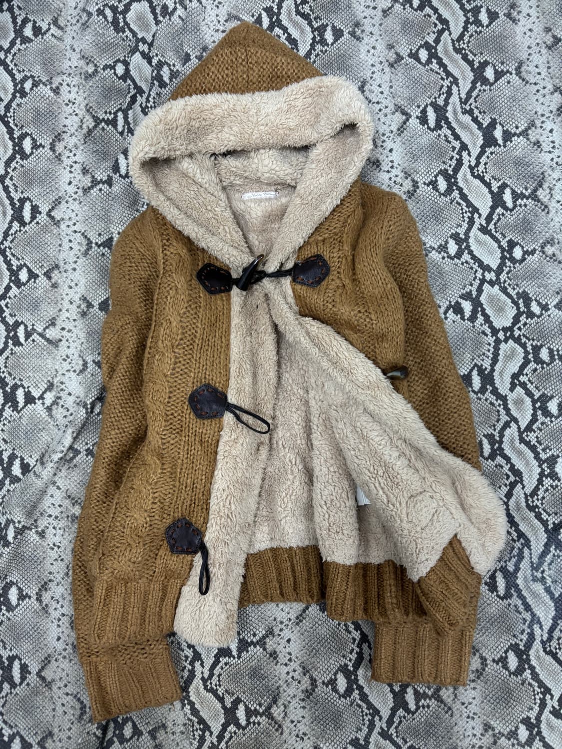 Brown Knit Hoodie Cardigan 상품이미지7