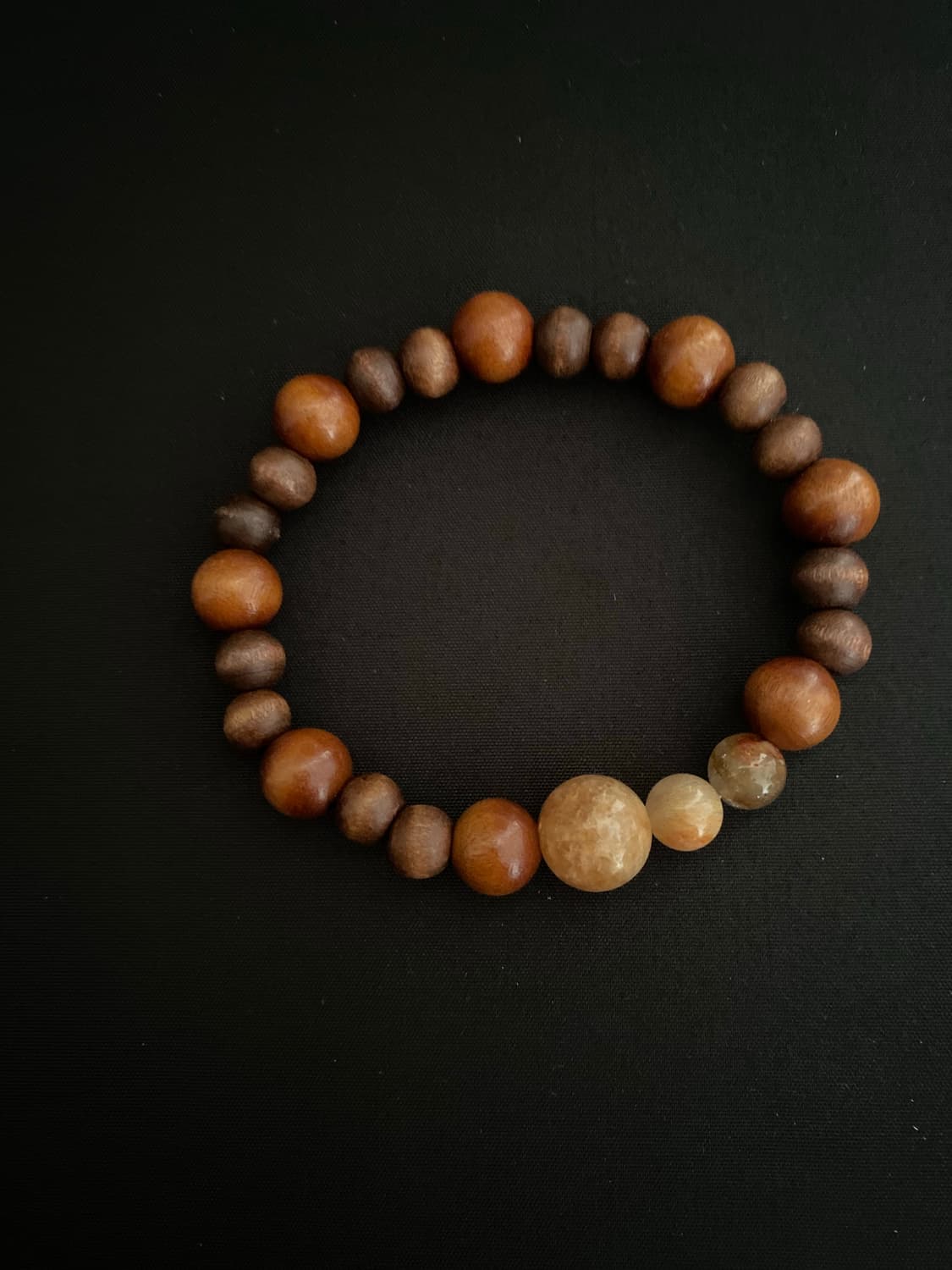 천연석 포인트 우드 팔찌 상품이미지2