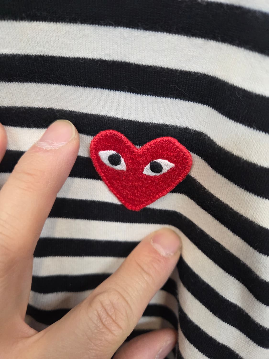 꼼데가르송 여성 스트라이프 롱슬리브 긴팔 L 상품이미지4