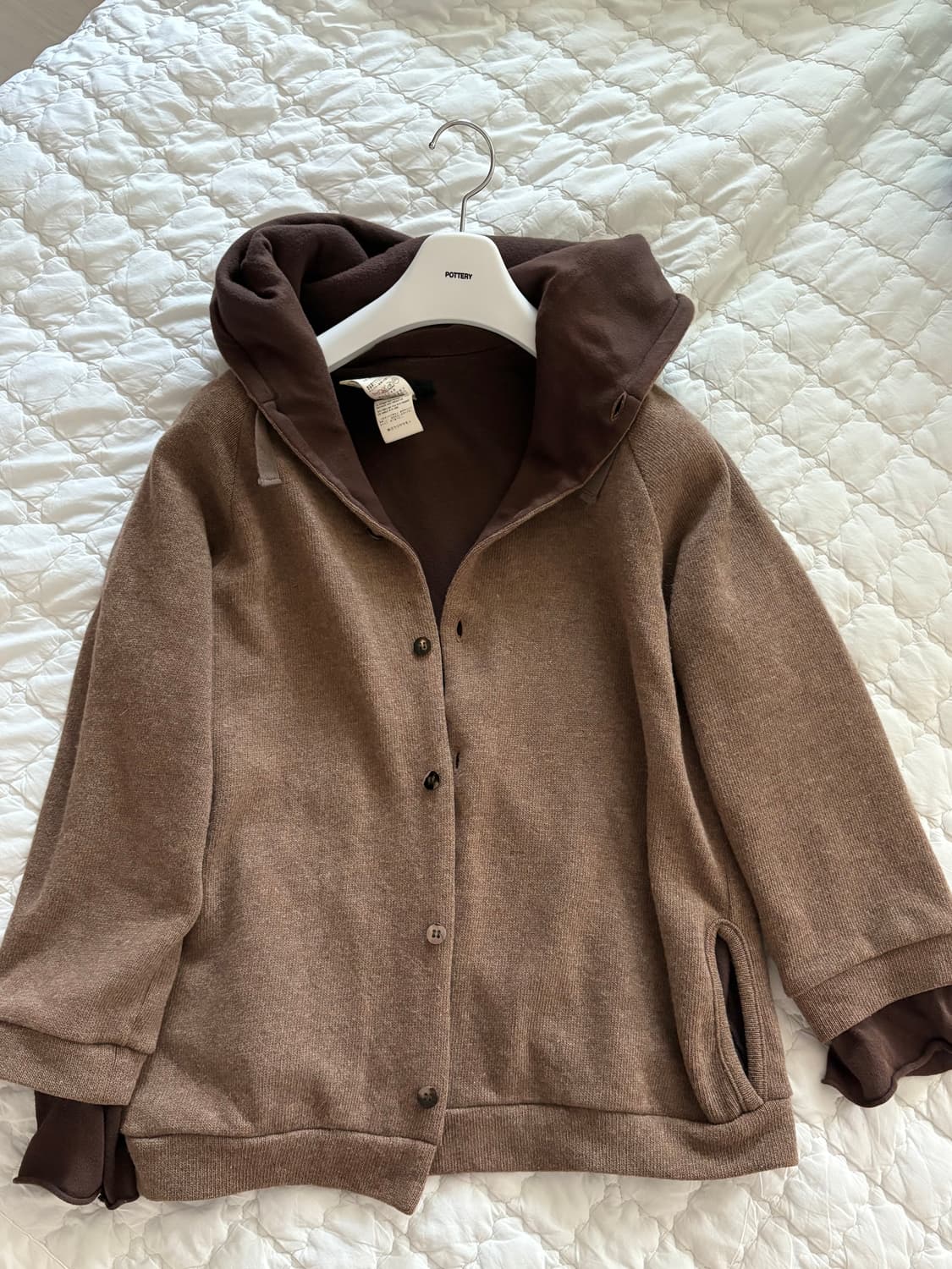 요지 니트 후디 집업 상품이미지1