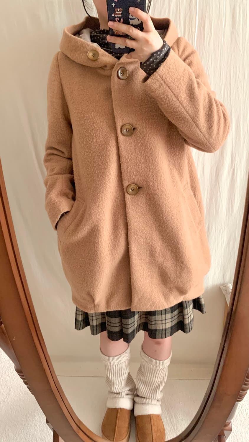 부클 벌룬 후드 코트 상품이미지3