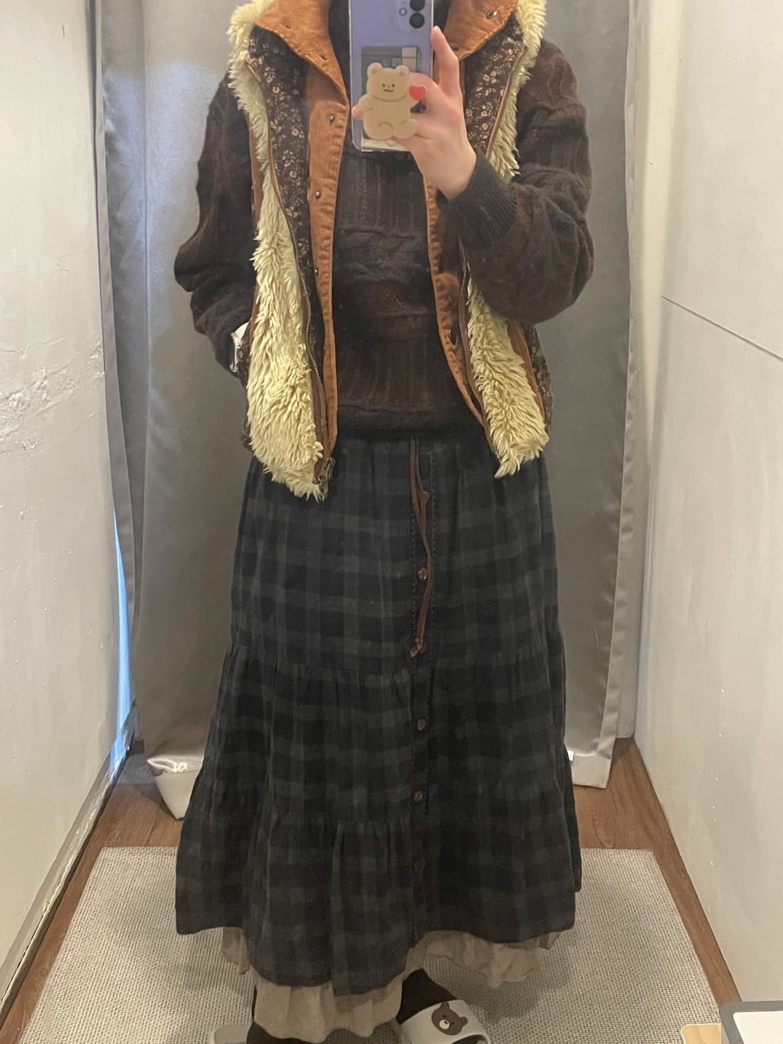 VTG 패치 레이어드 코듀로이 조끼 (투웨이) 상품이미지1