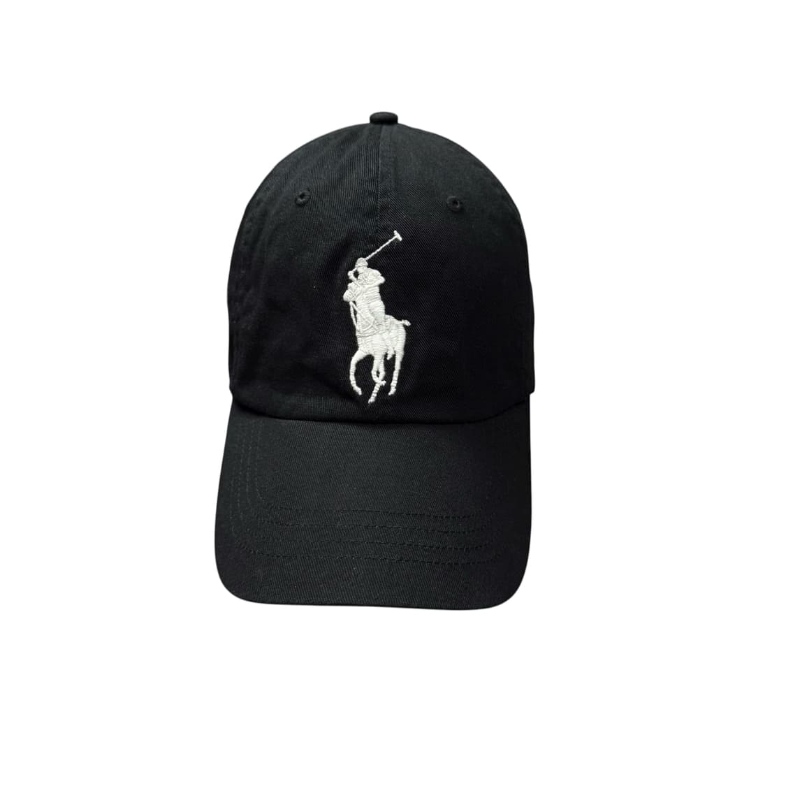 (OS) 폴로 랄프로렌 QR라벨 빅포니 볼캡 블랙 상품이미지1