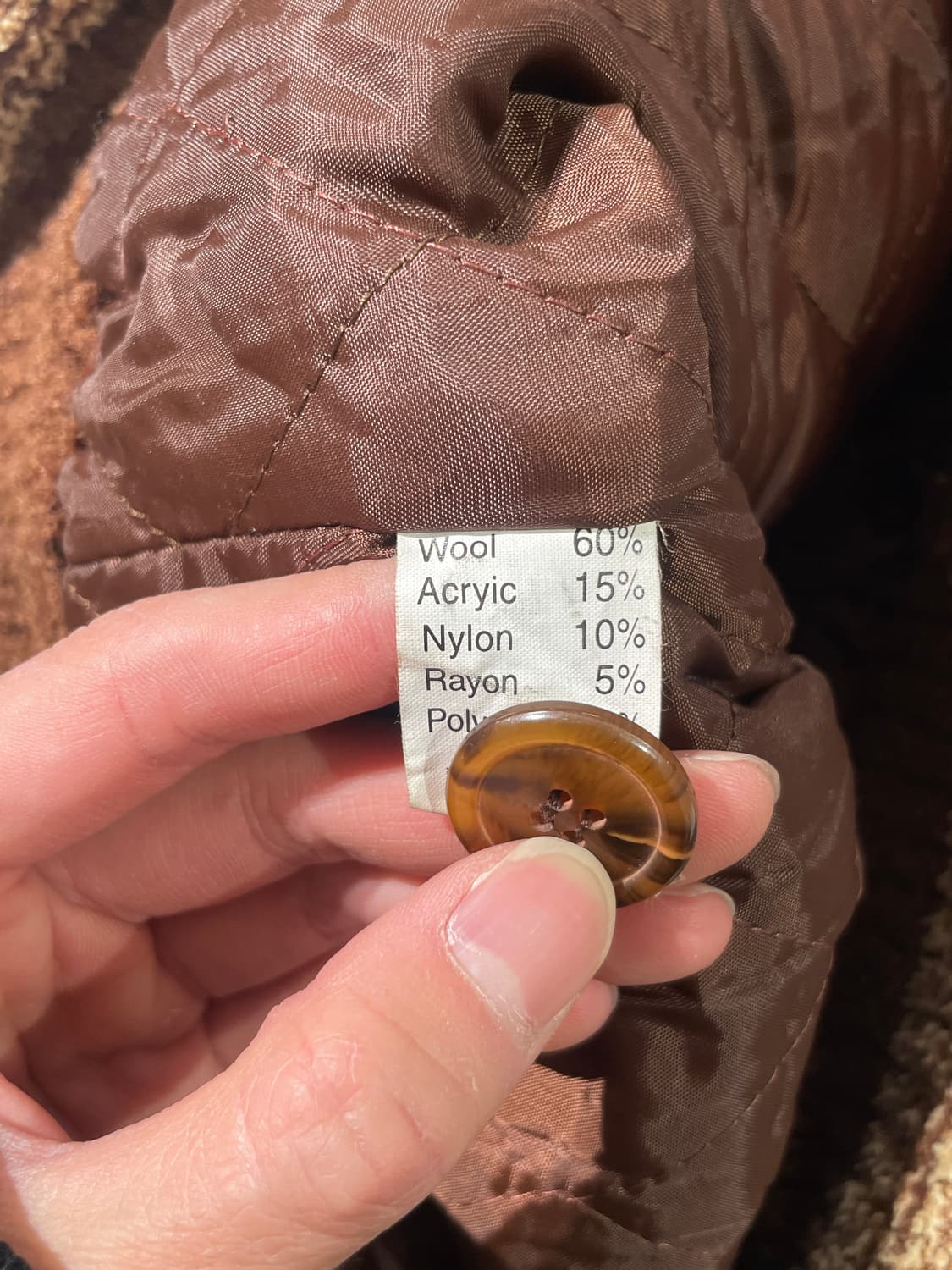 카페르도니 브라운 지그재그 폴라넥 버튼 울 자켓 상품이미지8