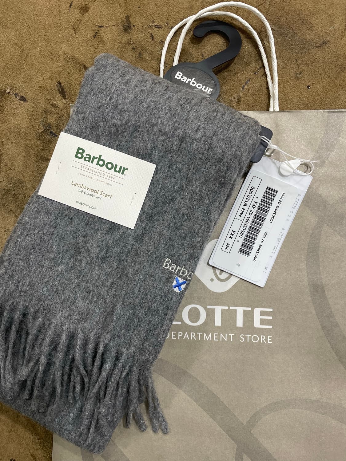 바버/그레이모100머플러(신품) 상품이미지1