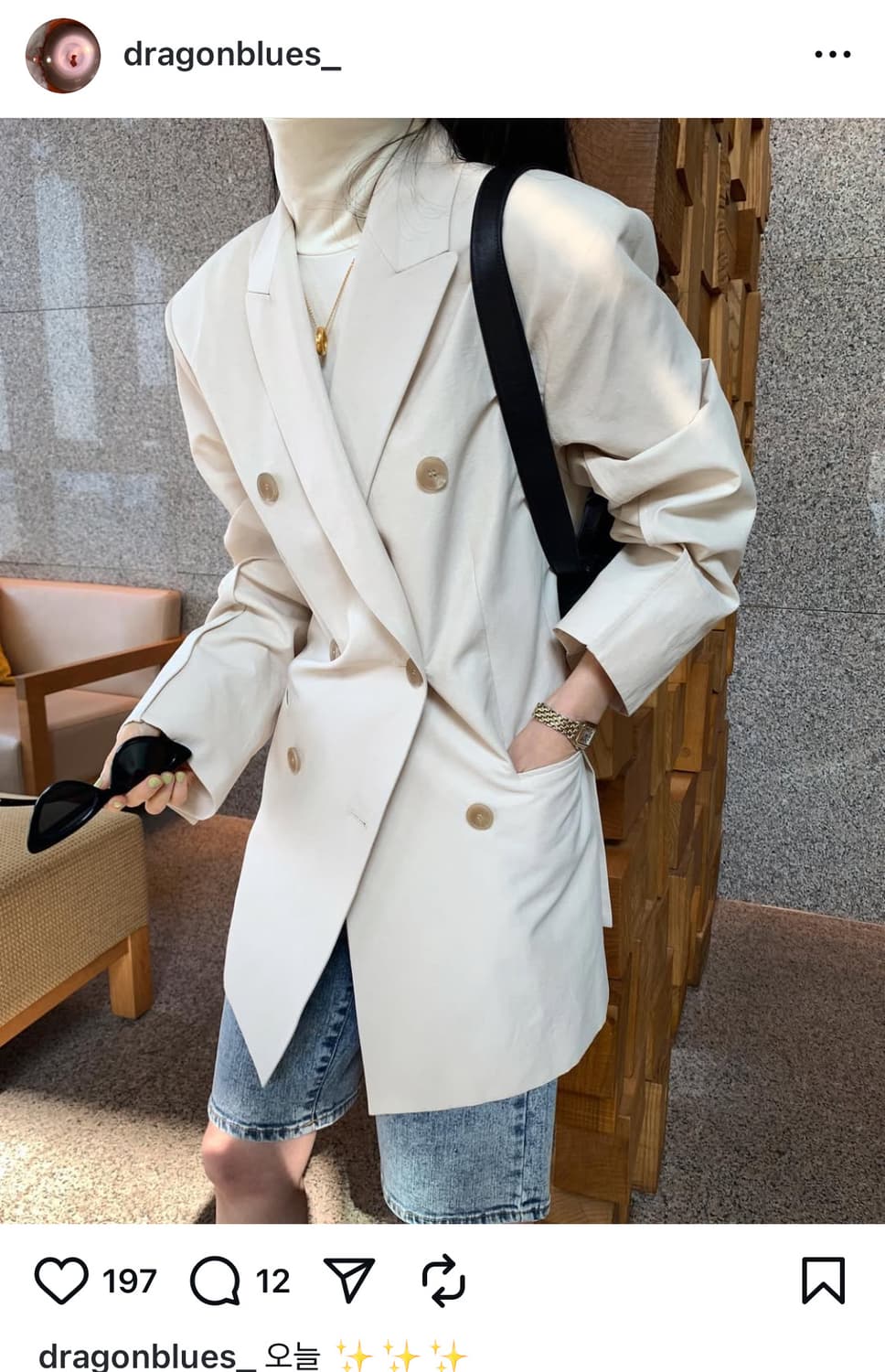 드래곤블루스 블랙 더블 블레이저 1 새상품 상품이미지2