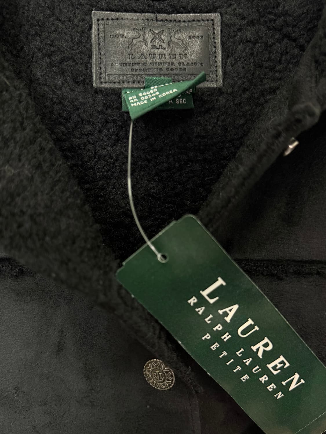 새상품 로렌 랄프로렌 비건 후드 무스탕 베스트 상품이미지5