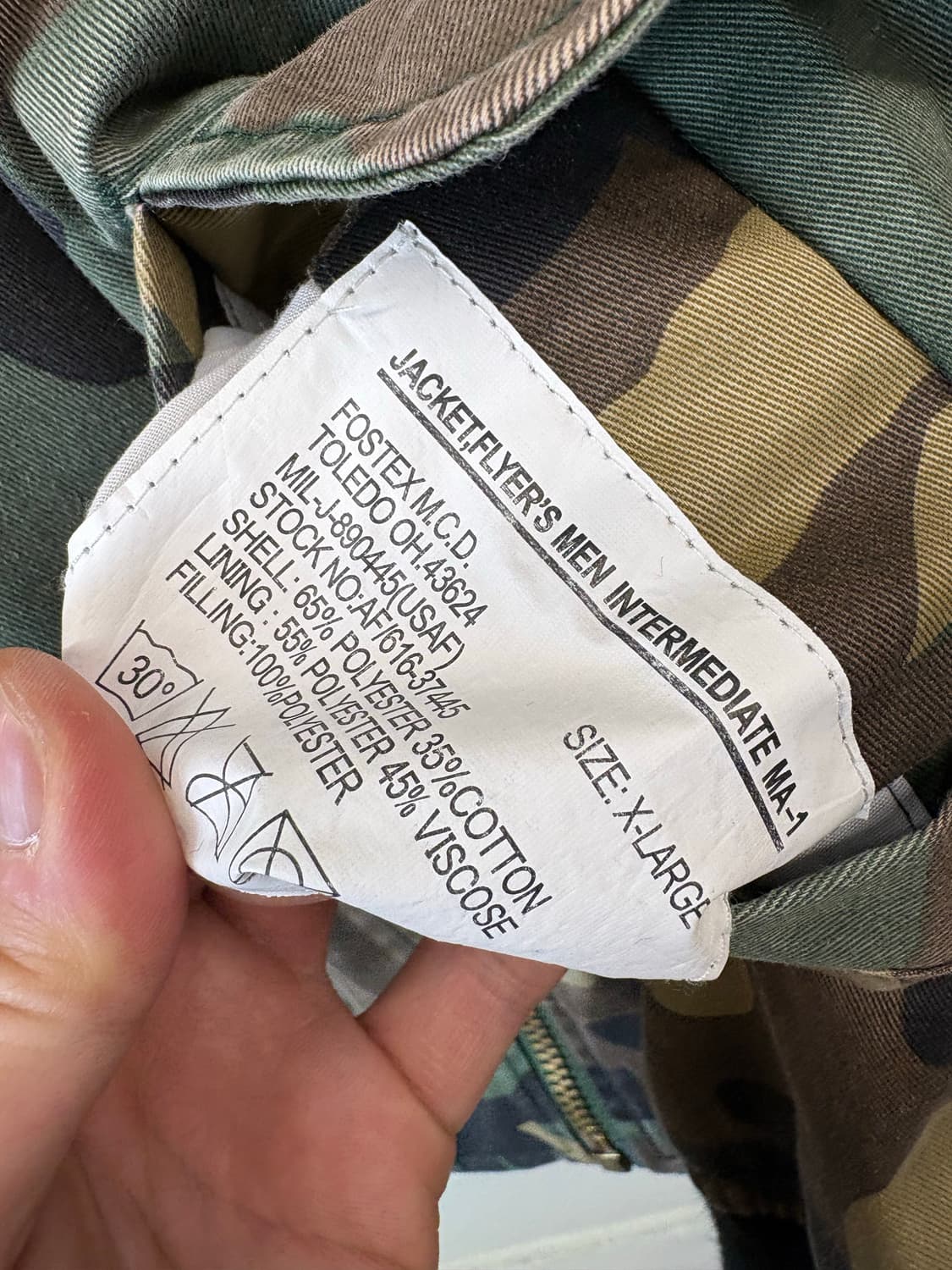 포스텍스 가먼츠 우드랜드 MA-1 자켓 상품이미지7