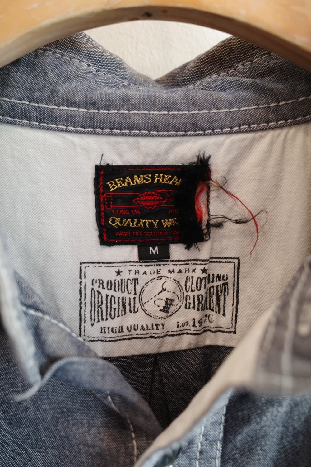 BEAMS 빔즈 샴브레이 워크셔츠  상품이미지3