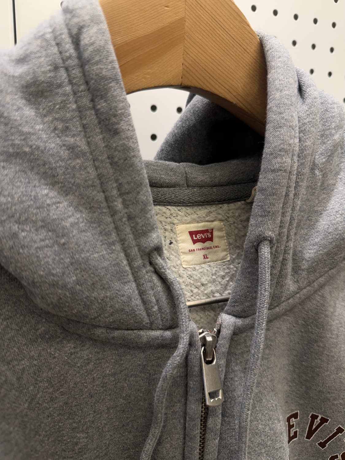 리바이스 빅로고 그레이 스웻 후드집업 U666 상품이미지5