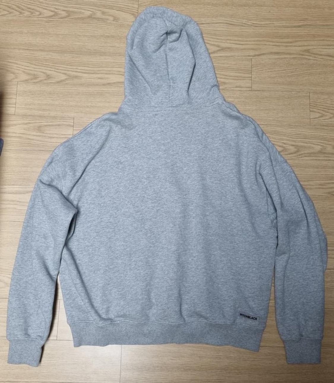 피치블랙 그레이컬러 후드티셔츠 상품이미지2