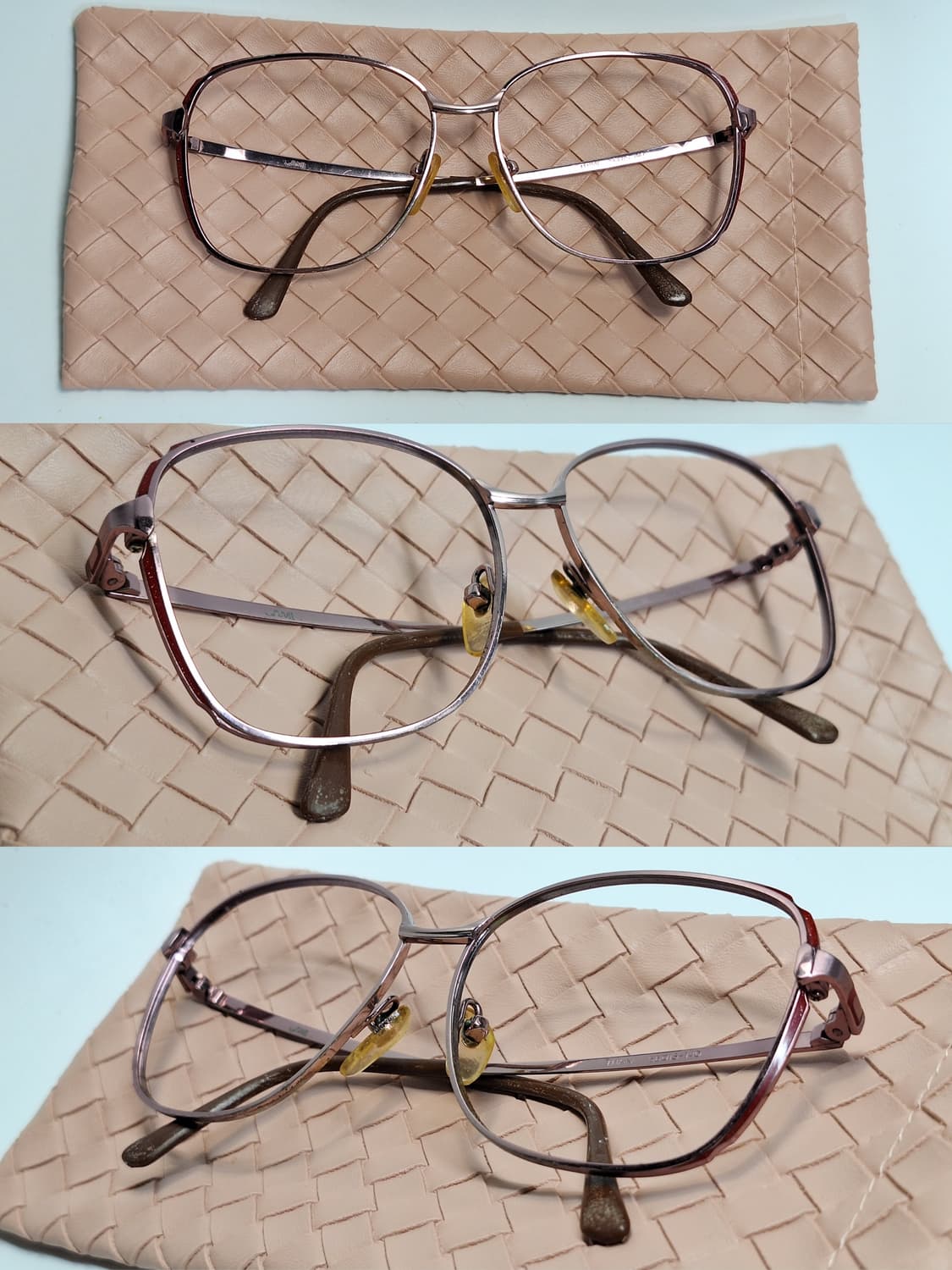 00s 일본 빈티지 CAMIL 여성용 핑크 티타늄 안경테 56mm 레트로 상품이미지9