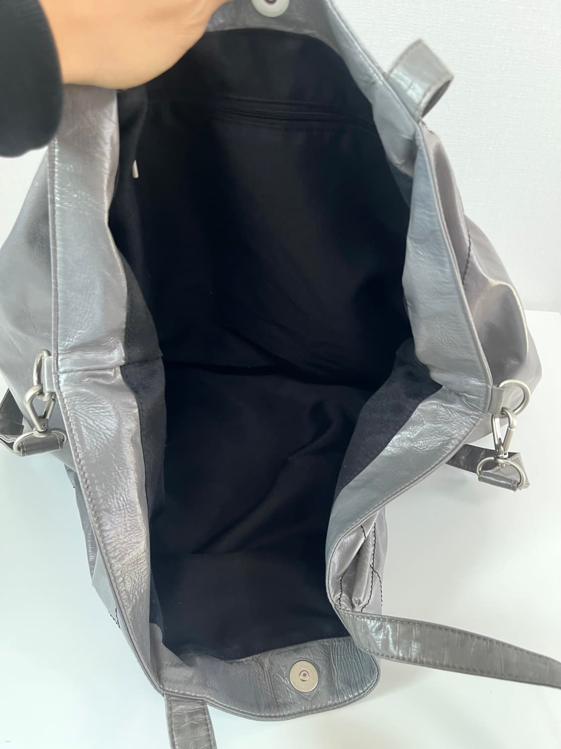 마뗑킴 빅 쇼퍼백 그레이 상품이미지6