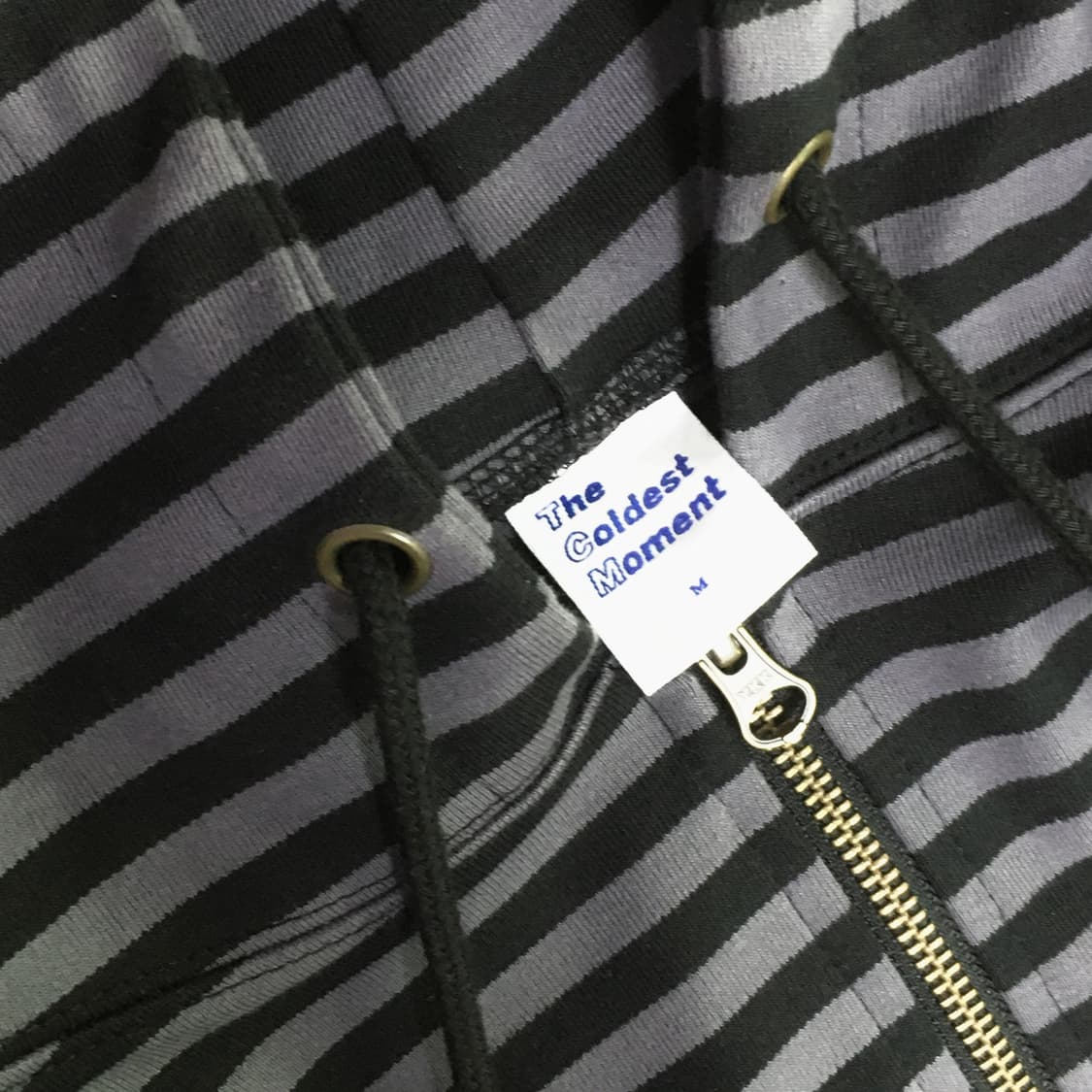 더콜디스트모먼트 TCM stripe hooded zip-up (M) 상품이미지3