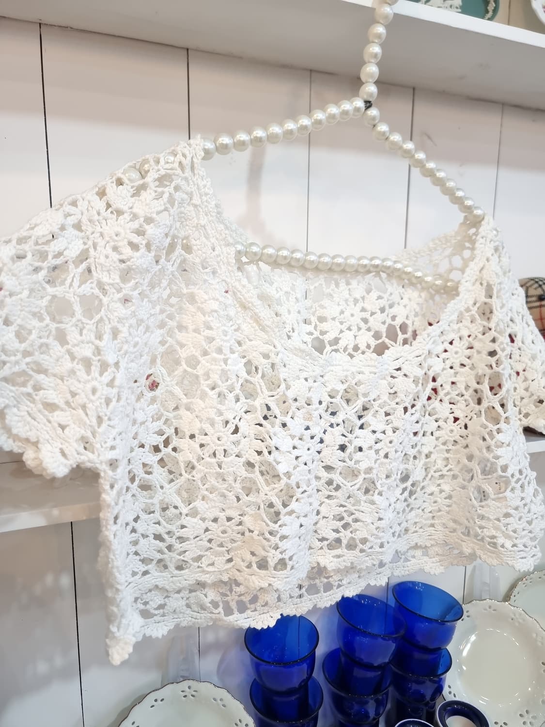 LIZ LISA(리즈리사) 화이트 크로셰 레이스 볼레로 상품이미지3