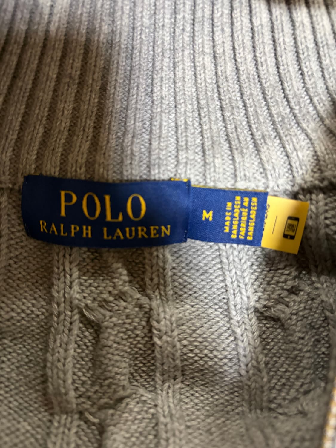 폴로 랄프로렌 반집업 니트 (M) 상품이미지7