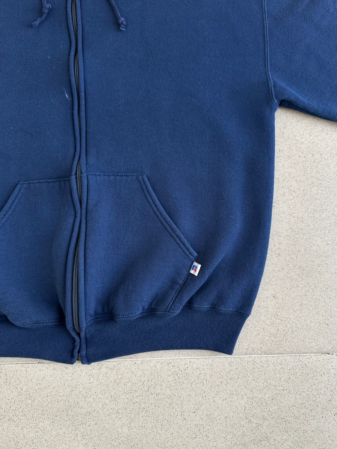 90s 빈티지 러셀 후드집업 네이비 L USA 상품이미지3