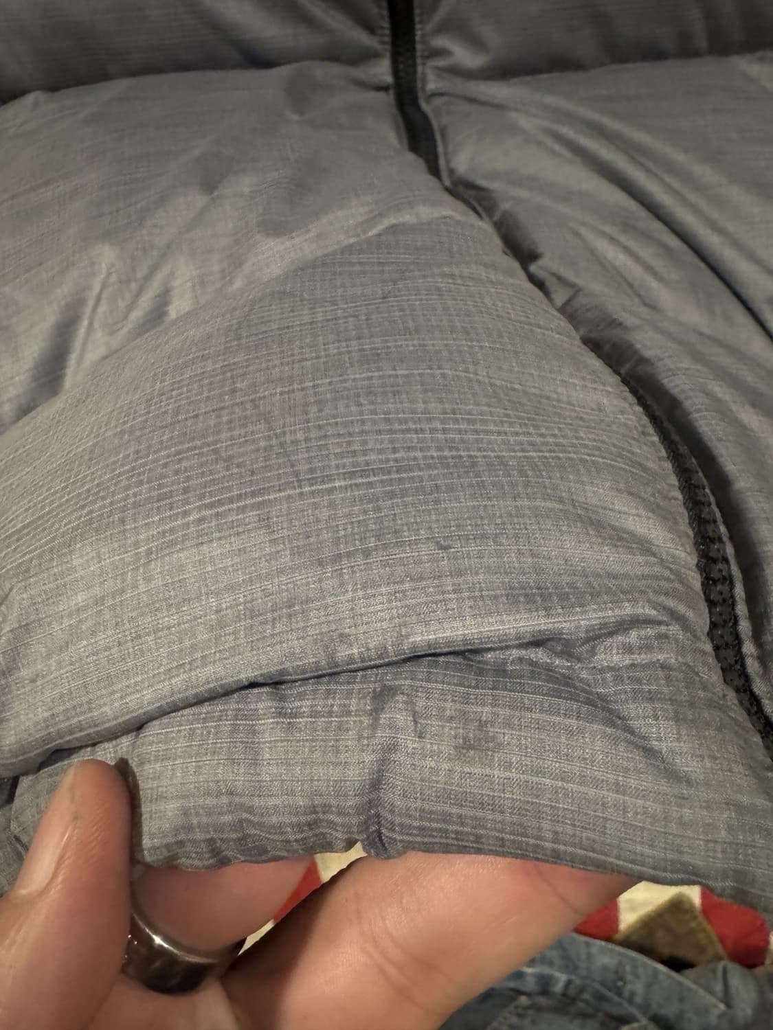 노스페이스 눕시 700 패딩 조끼 그레이 L 상품이미지3