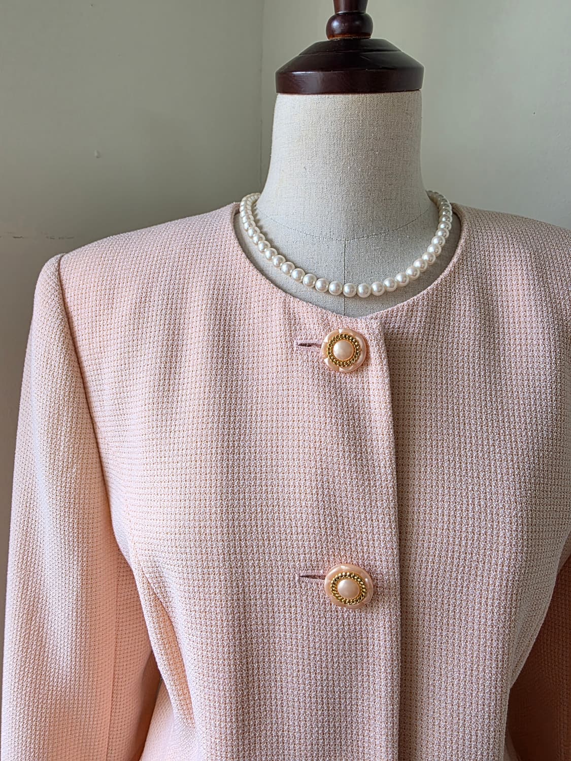 핑크 코랄 트위드 셋업 상품이미지4