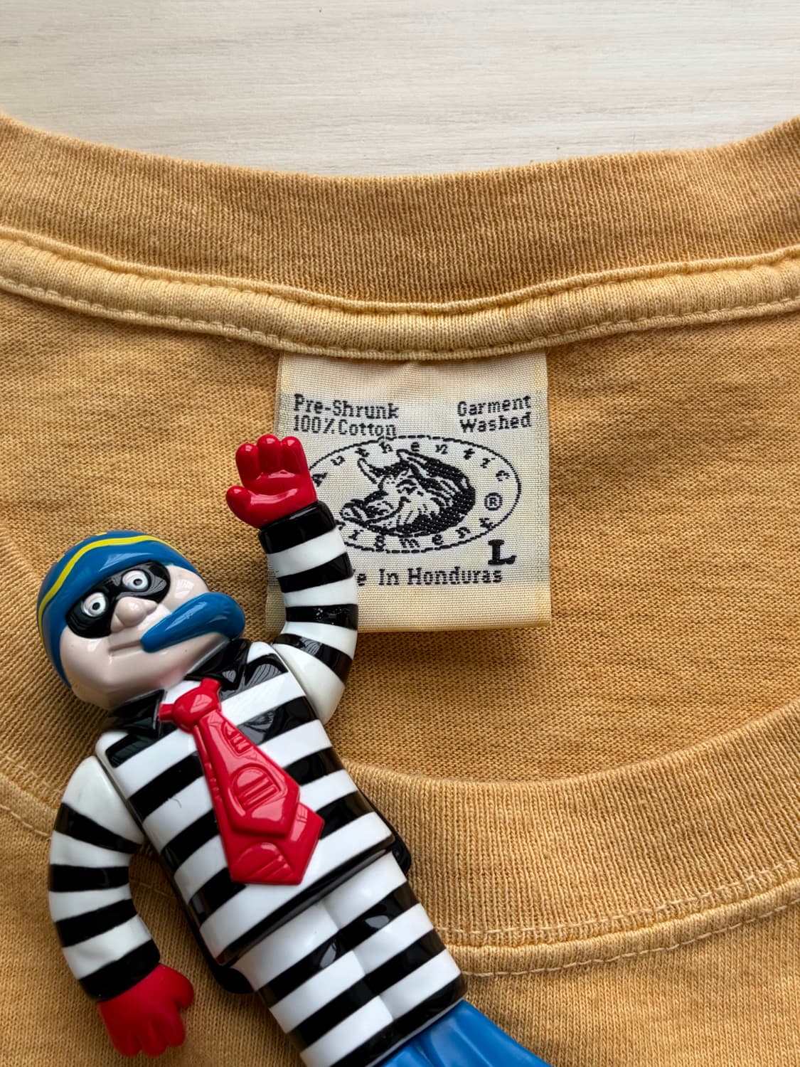 00s 아메리칸 빈티지 청새치 프린팅 옐로우 티셔츠 L (105) 상품이미지6